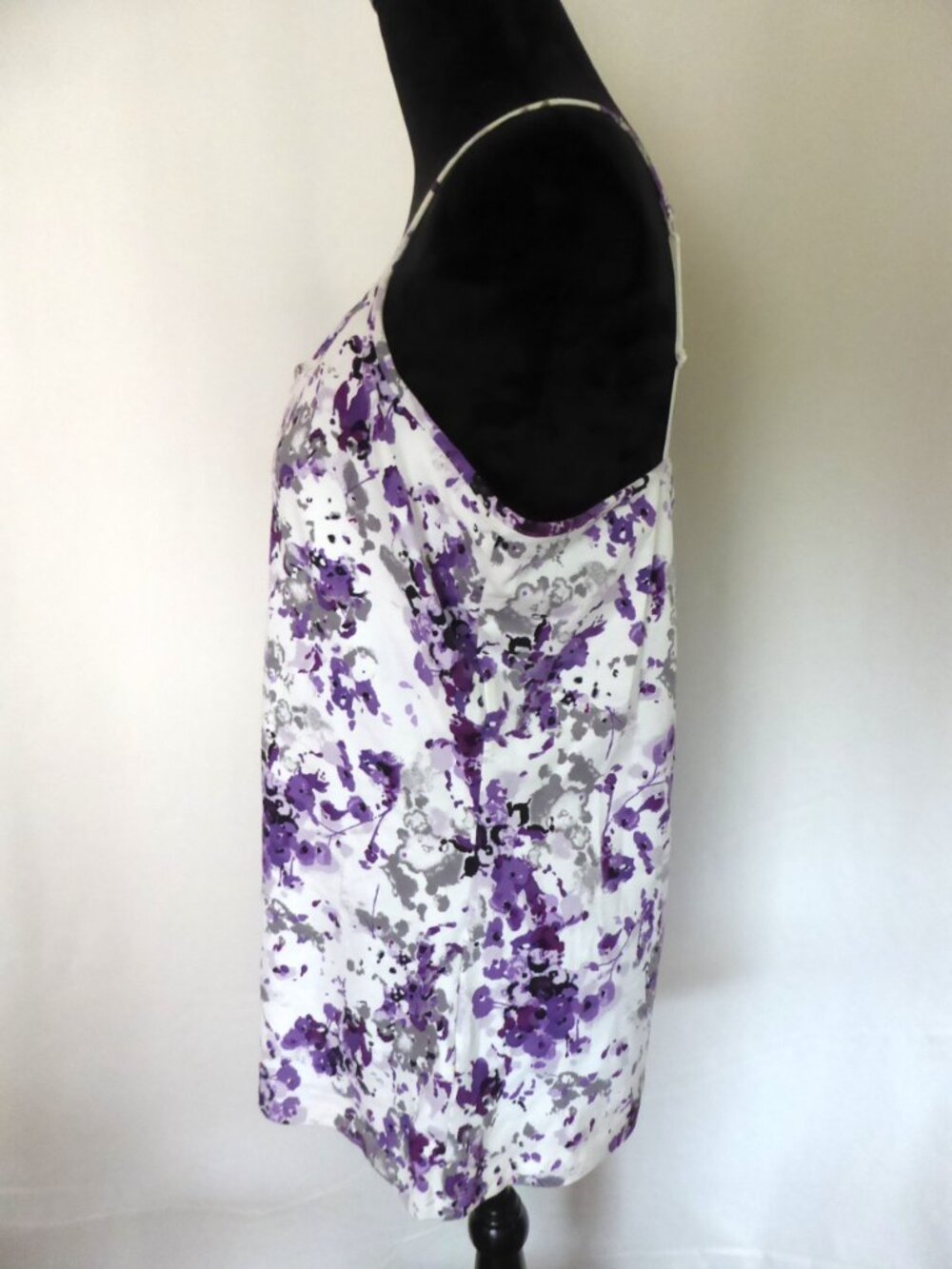 APT. 9 ESSENTIAL BRAND PURPLE FLORAL TANK TOP CAMI SHELF BRA STRETCH XL - Picture 5 of 9